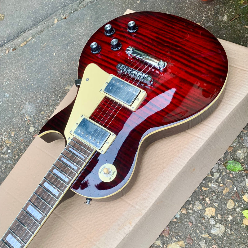 LP Standard Style Electric Guitar with Modern Headstock & Gloss Finish (YMZ-024)