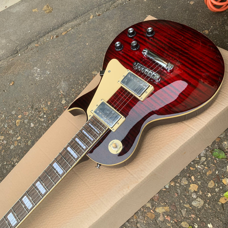 LP Standard Style Electric Guitar with Modern Headstock & Gloss Finish (YMZ-024)