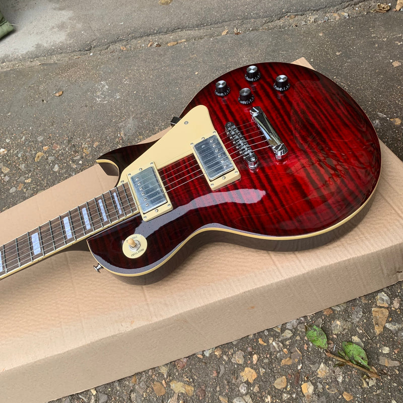 LP Standard Style Electric Guitar with Modern Headstock & Gloss Finish (YMZ-024)