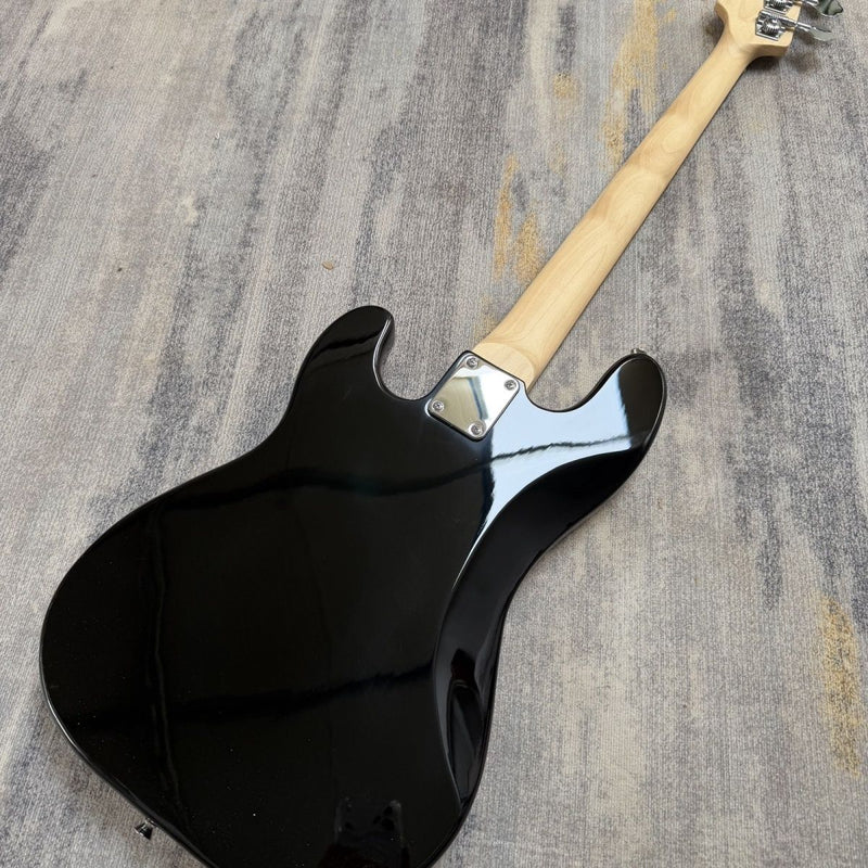 P Bass Style 4 String Electric Bass Guitar with Gloss Black Finish & Paulownia Body(LRG-102)