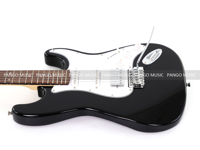 6-String ST-Style Electric Guitar with Gloss Black Finish (PHY-168F, Fast Shipping, Tariff-free)