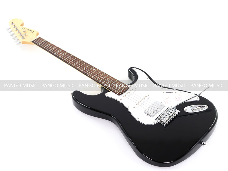 6-String ST-Style Electric Guitar with Gloss Black Finish (PHY-168F, Fast Shipping, Tariff-free)
