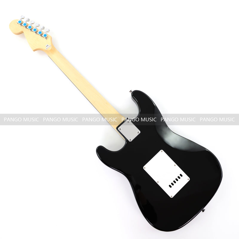 6-String ST-Style Electric Guitar with Gloss Black Finish (PHY-168F, Fast Shipping, Tariff-free)