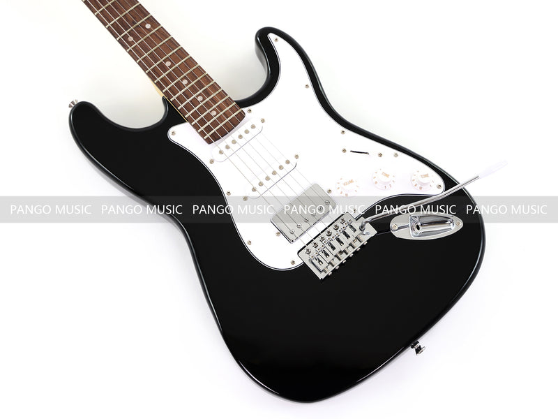 6-String ST-Style Electric Guitar with Gloss Black Finish (PHY-168F, Fast Shipping, Tariff-free)