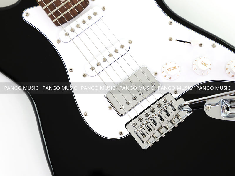 6-String ST-Style Electric Guitar with Gloss Black Finish (PHY-168F, Fast Shipping, Tariff-free)