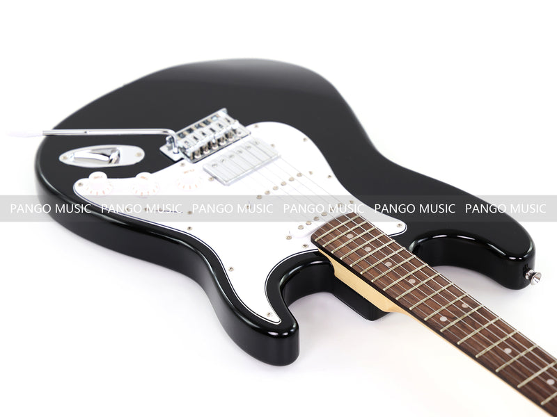 6-String ST-Style Electric Guitar with Gloss Black Finish (PHY-168F, Fast Shipping, Tariff-free)