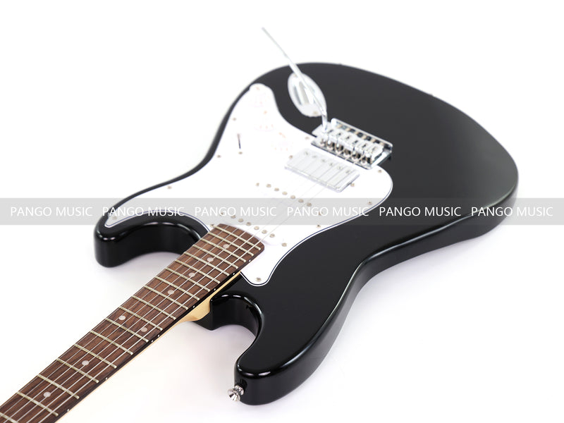 6-String ST-Style Electric Guitar with Gloss Black Finish (PHY-168F, Fast Shipping, Tariff-free)