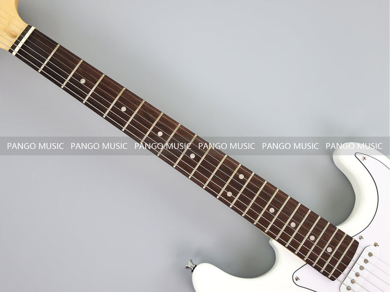 6-String ST-Style Electric Guitar with Gloss White Finish (PHY-169F, Fast Shipping, Tariff-free)