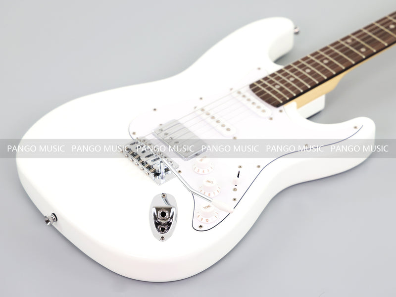 6-String ST-Style Electric Guitar with Gloss White Finish (PHY-169F, Fast Shipping, Tariff-free)