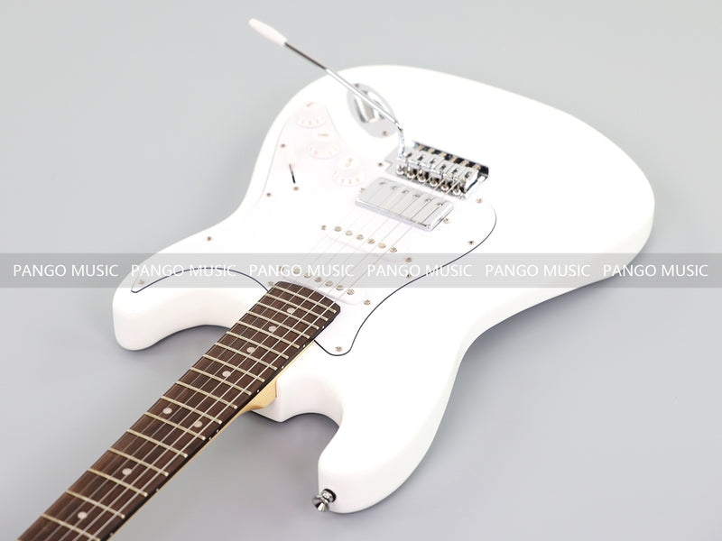 6-String ST-Style Electric Guitar with Gloss White Finish (PHY-169F, Fast Shipping, Tariff-free)