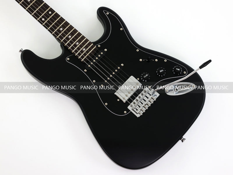 6-String ST-Style Electric Guitar with Matte Black Finish (PHY-172F, Fast Shipping, Tariff-free)