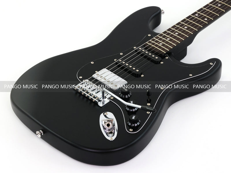 6-String ST-Style Electric Guitar with Matte Black Finish (PHY-172F, Fast Shipping, Tariff-free)