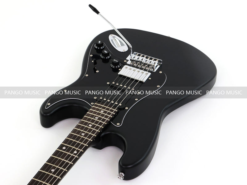 6-String ST-Style Electric Guitar with Matte Black Finish (PHY-172F, Fast Shipping, Tariff-free)