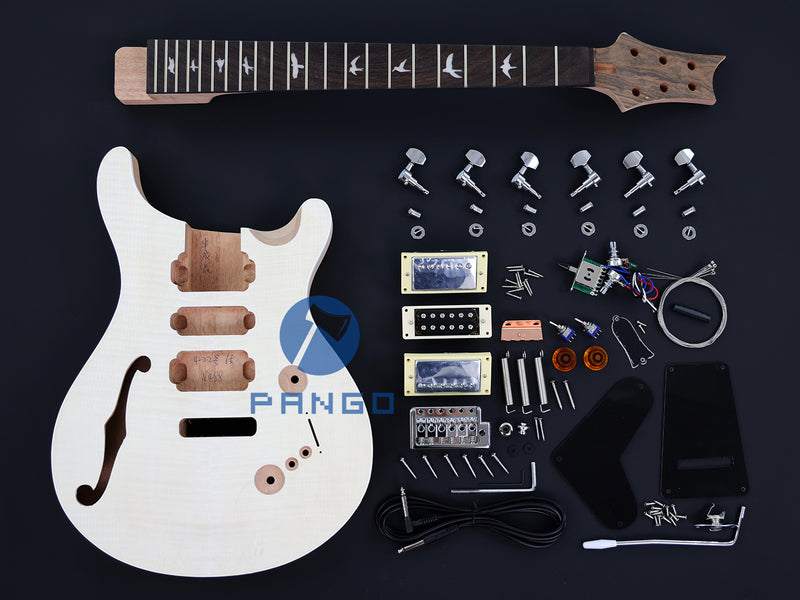 PRS Style DIY Electric Guitar Kit with F Hole (16488, Limited Edition)
