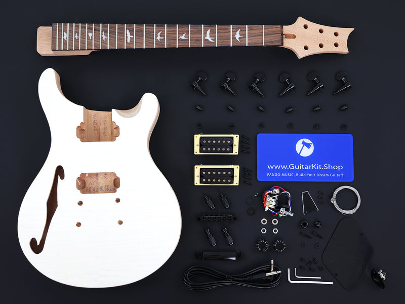 PRS Style DIY Electric Guitar Kit with Flamed Maple Top (16272, Limited Edition)