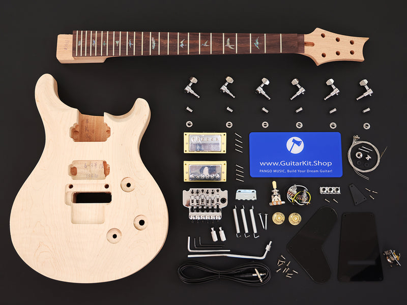 PRS Style DIY Electric Guitar Kit with Solid Maple Veneer (13430, Limited Edition)