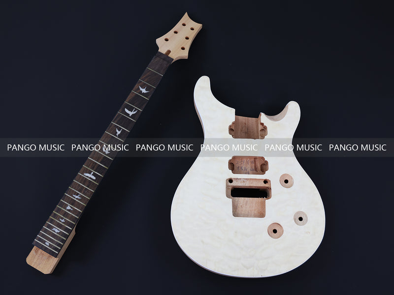 PRS Style DIY Electric Guitar Kit with Quilted Maple Top (12066, Limited Edition)