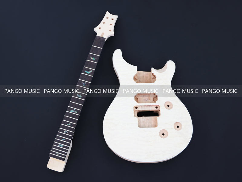 PRS Style DIY Electric Guitar Kit with Quilted Maple Veneer (14619, Limited Edition)