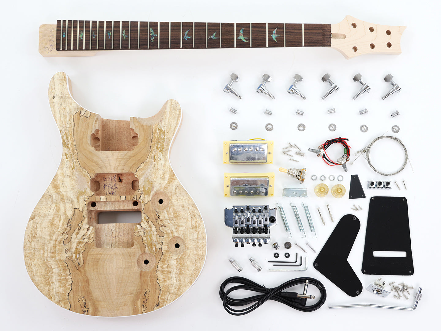 PRS Style DIY Electric Guitar Kit with Spalted Maple Top (11460, Limit ...