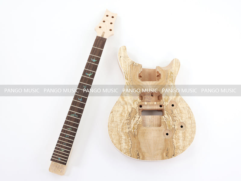 PRS Style DIY Electric Guitar Kit with Spalted Maple Top (11460, Limited Edition)