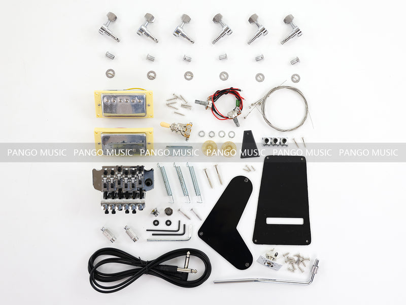 PRS Style DIY Electric Guitar Kit with Spalted Maple Top (11460, Limited Edition)