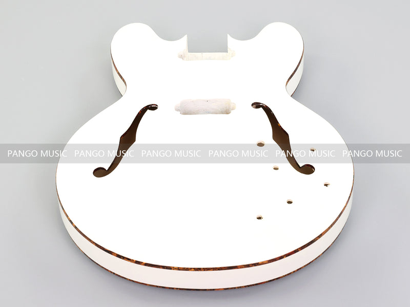 Pango Music 4 String Semi Hollow 335 Style DIY Electric Bass Guitar Kit (19574, Limited Edition)