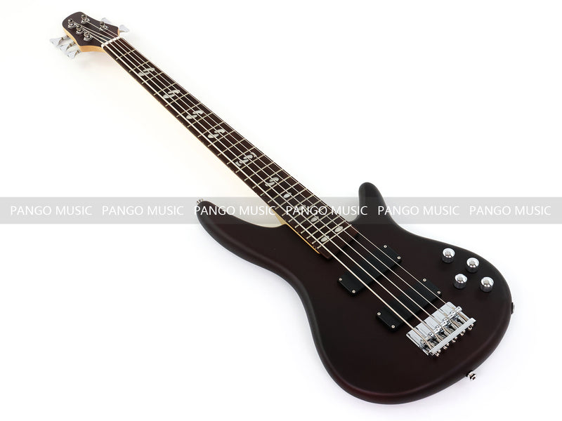 Pango Music 5 String Alder Body Electric Bass Guitar with Satin Black Finish (LEB-453)