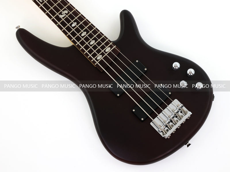 Pango Music 5 String Alder Body Electric Bass Guitar with Satin Black Finish (LEB-453)
