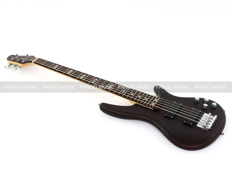 Pango Music 5 String Alder Body Electric Bass Guitar with Satin Black Finish (LEB-453)