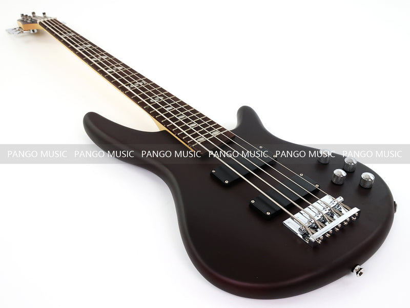 Pango Music 5 String Alder Body Electric Bass Guitar with Satin Black Finish (LEB-453)