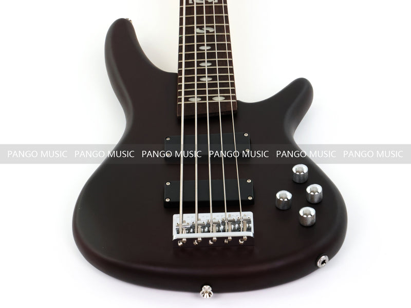 Pango Music 5 String Alder Body Electric Bass Guitar with Satin Black Finish (LEB-453)