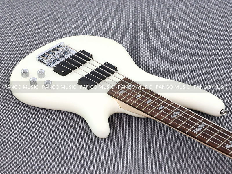 Pango Music 5 String Alder Body Electric Bass Guitar with Satin Ivory Finish (LEB-451)