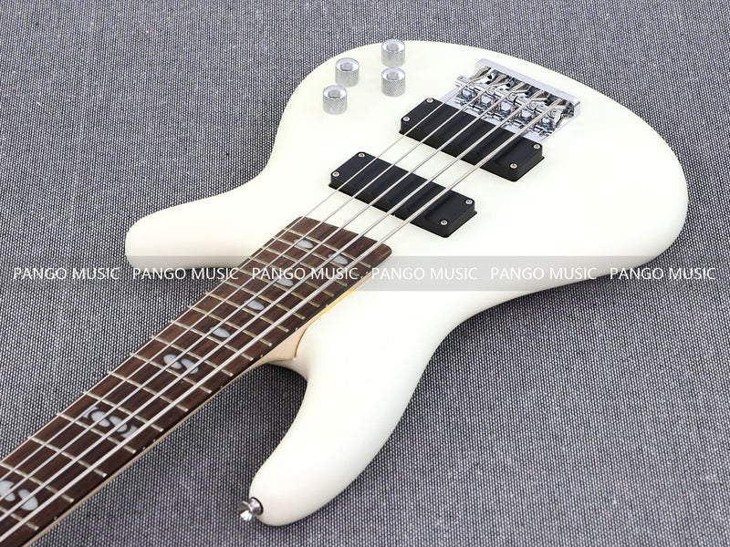 Pango Music 5 String Alder Body Electric Bass Guitar with Satin Ivory Finish (LEB-451)