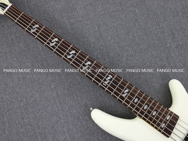 Pango Music 5 String Alder Body Electric Bass Guitar with Satin Ivory Finish (LEB-451)