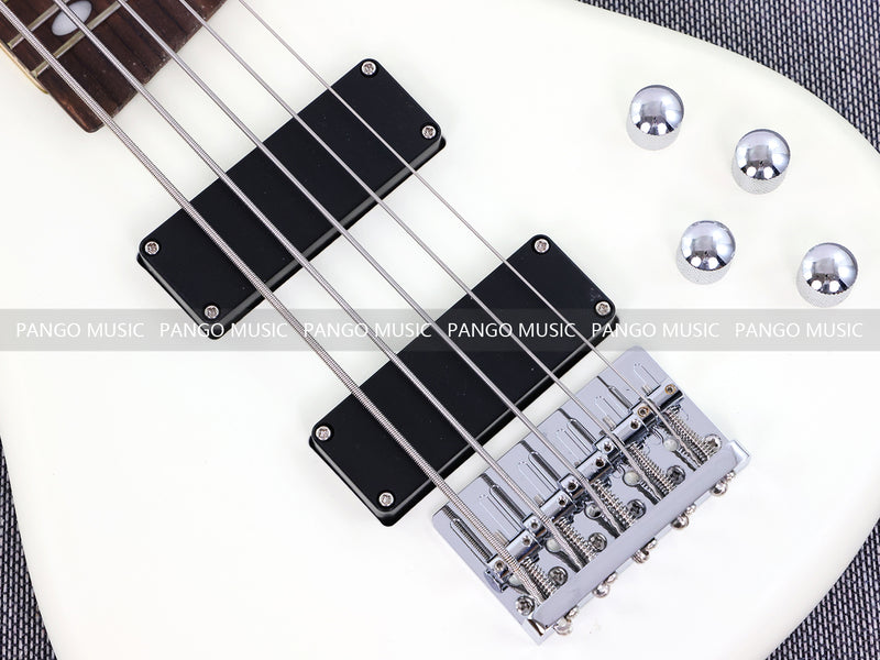 Pango Music 5 String Alder Body Electric Bass Guitar with Satin Ivory Finish (LEB-451)