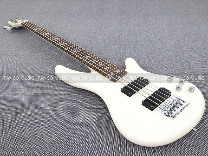 Pango Music 5 String Alder Body Electric Bass Guitar with Satin Ivory Finish (LEB-451)