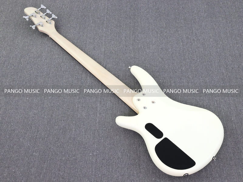 Pango Music 5 String Alder Body Electric Bass Guitar with Satin Ivory Finish (LEB-451)