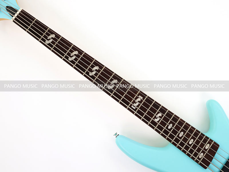 Pango Music 5 String Alder Body Electric Bass Guitar with Satin Mint Green Finish (LEB-450)