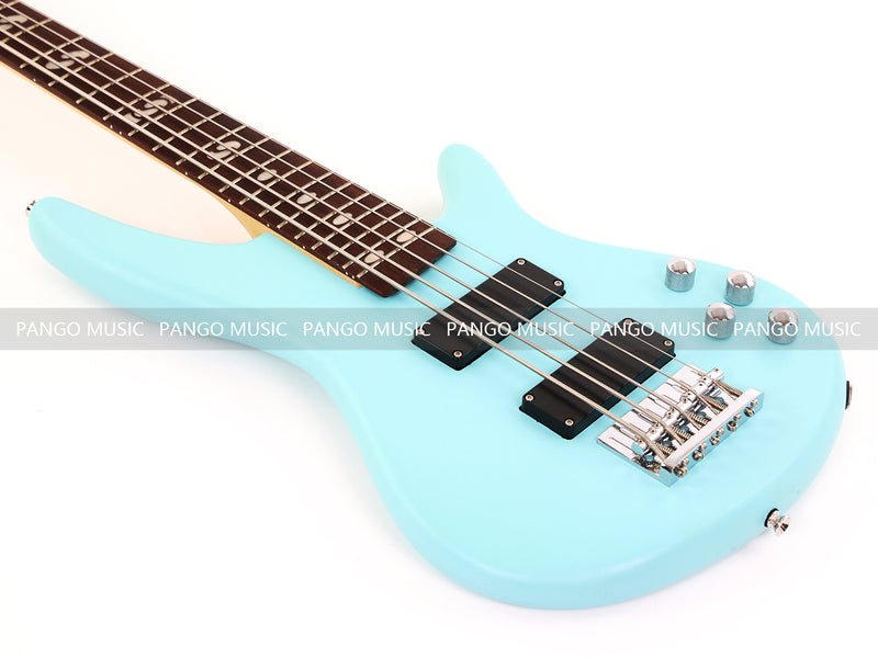 Pango Music 5 String Alder Body Electric Bass Guitar with Satin Mint Green Finish (LEB-450)