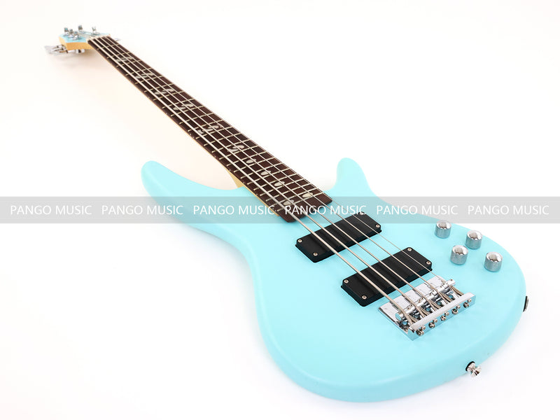 Pango Music 5 String Alder Body Electric Bass Guitar with Satin Mint Green Finish (LEB-450)