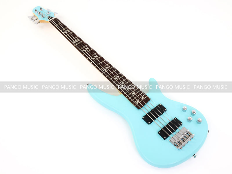 Pango Music 5 String Alder Body Electric Bass Guitar with Satin Mint Green Finish (LEB-450)