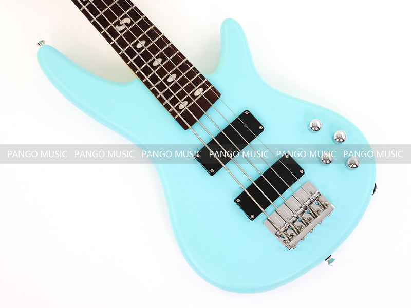 Pango Music 5 String Alder Body Electric Bass Guitar with Satin Mint Green Finish (LEB-450)