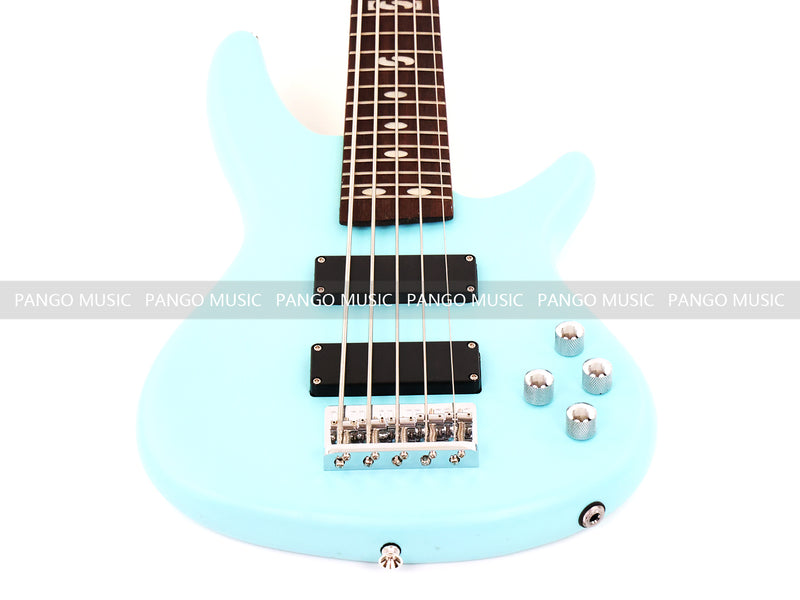 Pango Music 5 String Alder Body Electric Bass Guitar with Satin Mint Green Finish (LEB-450)
