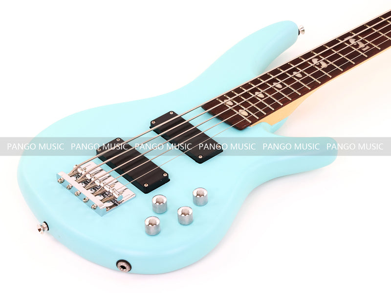 Pango Music 5 String Alder Body Electric Bass Guitar with Satin Mint Green Finish (LEB-450)