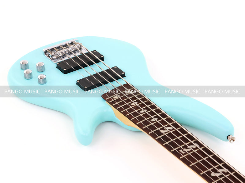 Pango Music 5 String Alder Body Electric Bass Guitar with Satin Mint Green Finish (LEB-450)