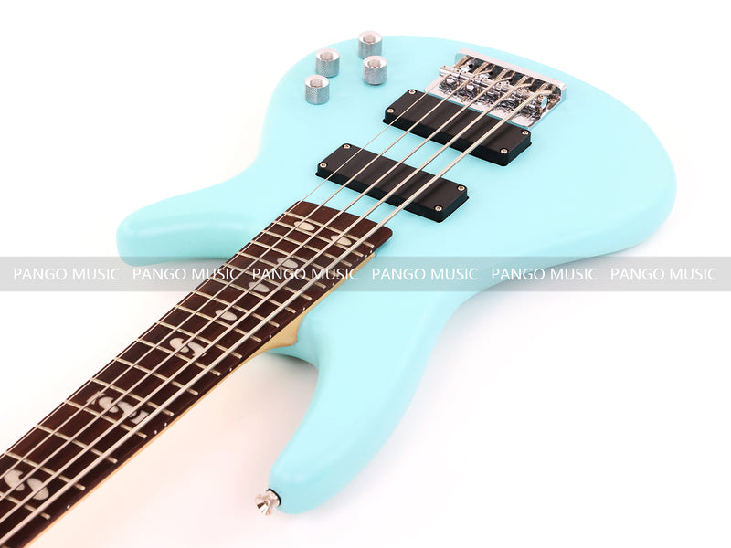 Pango Music 5 String Alder Body Electric Bass Guitar with Satin Mint Green Finish (LEB-450)