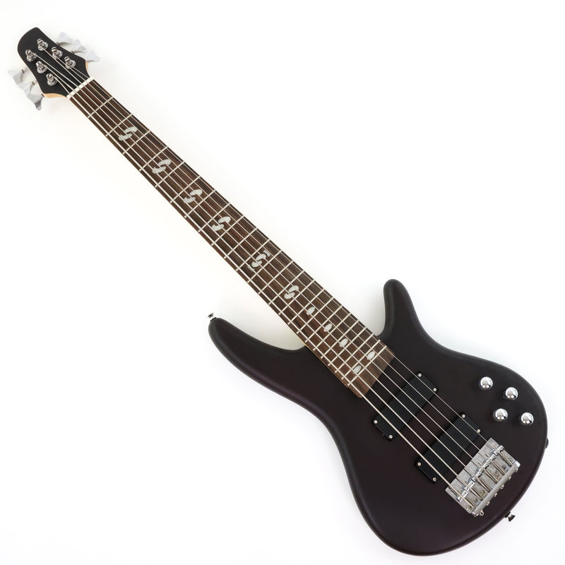 Pango Music 6 String Alder Body Electric Bass Guitar with Satin Black Finish (LEB-480)