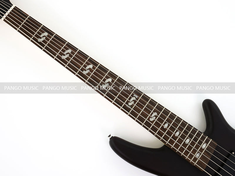 Pango Music 6 String Alder Body Electric Bass Guitar with Satin Black Finish (LEB-480)