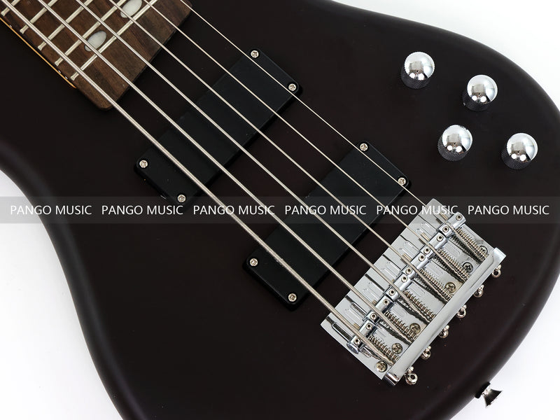 Pango Music 6 String Alder Body Electric Bass Guitar with Satin Black Finish (LEB-480)