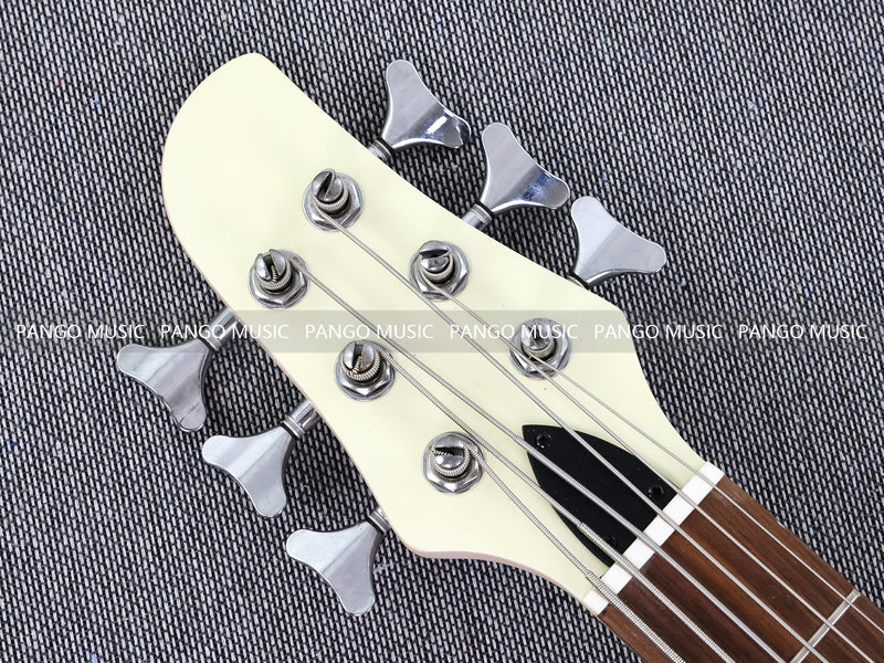 Pango Music 6 String Alder Body Electric Bass Guitar with Satin Ivory Finish (LEB-482)
